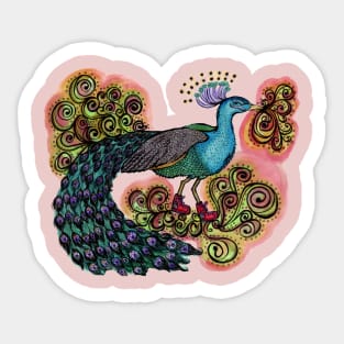 Sneaky Sneaker Peacock Sticker